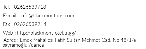 Blackmont Hotel telefon numaralar, faks, e-mail, posta adresi ve iletiim bilgileri