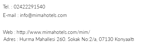 Boutique Suite Mim A telefon numaralar, faks, e-mail, posta adresi ve iletiim bilgileri