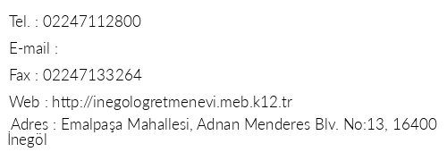 Bursa negl retmenevi telefon numaralar, faks, e-mail, posta adresi ve iletiim bilgileri