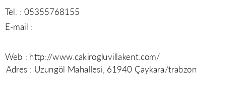 akrolu Villa Kent telefon numaralar, faks, e-mail, posta adresi ve iletiim bilgileri