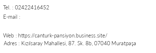 Cantrk Pansiyon telefon numaralar, faks, e-mail, posta adresi ve iletiim bilgileri