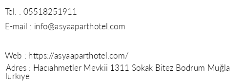 Asya Apart telefon numaralar, faks, e-mail, posta adresi ve iletiim bilgileri