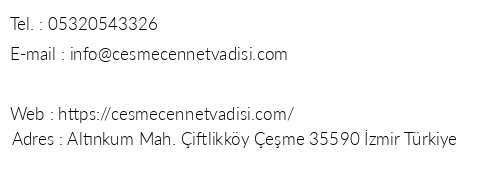 eme Cennet Vadisi Kamp & Bungalov telefon numaralar, faks, e-mail, posta adresi ve iletiim bilgileri