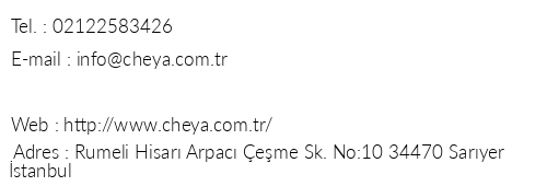Cheya Residence Rumelihisar telefon numaralar, faks, e-mail, posta adresi ve iletiim bilgileri