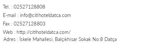 Citi Hotel Data telefon numaralar, faks, e-mail, posta adresi ve iletiim bilgileri