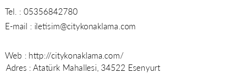 City Konaklama Beylikdz telefon numaralar, faks, e-mail, posta adresi ve iletiim bilgileri