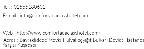 Comfort Ada Class Hotel telefon numaralar, faks, e-mail, posta adresi ve iletiim bilgileri