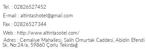 orlu Altnta Otel telefon numaralar, faks, e-mail, posta adresi ve iletiim bilgileri