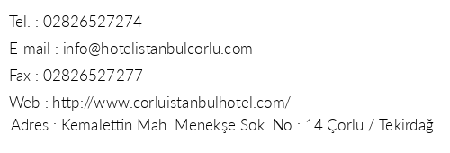 orlu stanbul Hotel telefon numaralar, faks, e-mail, posta adresi ve iletiim bilgileri