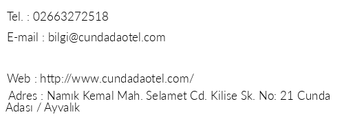 Cundada Hotel telefon numaralar, faks, e-mail, posta adresi ve iletiim bilgileri