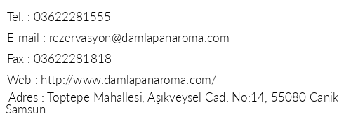 Damla Panaroma Hotel telefon numaralar, faks, e-mail, posta adresi ve iletiim bilgileri