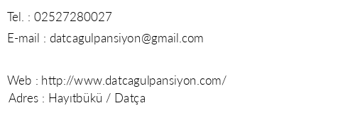 Data Gl Pansiyon telefon numaralar, faks, e-mail, posta adresi ve iletiim bilgileri