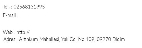 Didim Denizkz Otel telefon numaralar, faks, e-mail, posta adresi ve iletiim bilgileri