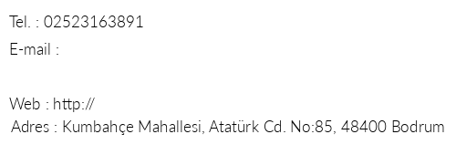 Dilek Pansiyon Bodrum telefon numaralar, faks, e-mail, posta adresi ve iletiim bilgileri