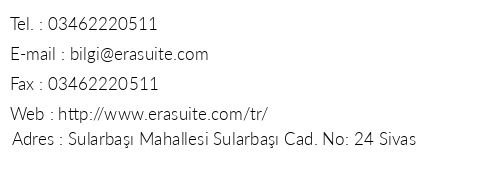 Era Suit Sivas telefon numaralar, faks, e-mail, posta adresi ve iletiim bilgileri