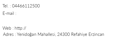 Esada Konaklama Tesisleri Refahiye telefon numaralar, faks, e-mail, posta adresi ve iletiim bilgileri