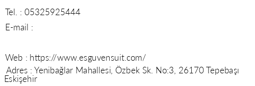 Esgven Suit Apart Eskiehir telefon numaralar, faks, e-mail, posta adresi ve iletiim bilgileri