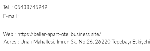 Eskiehir Beller Erkek renci Apart telefon numaralar, faks, e-mail, posta adresi ve iletiim bilgileri