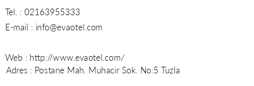 Eva Otel telefon numaralar, faks, e-mail, posta adresi ve iletiim bilgileri