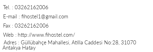 Fi Hostel telefon numaralar, faks, e-mail, posta adresi ve iletiim bilgileri