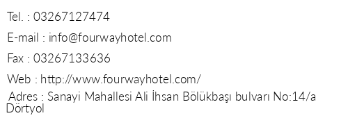 Fourway Hotel Spa telefon numaralar, faks, e-mail, posta adresi ve iletiim bilgileri