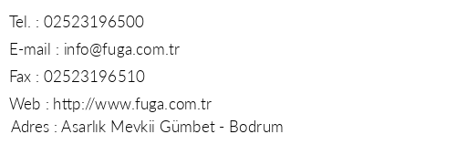 Fuga Fine Times telefon numaralar, faks, e-mail, posta adresi ve iletiim bilgileri