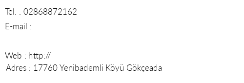 Gkeada Tun Pansiyon telefon numaralar, faks, e-mail, posta adresi ve iletiim bilgileri