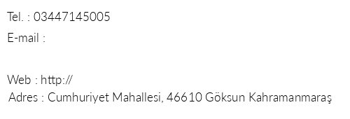 Gksun Yuvam Apart Otel telefon numaralar, faks, e-mail, posta adresi ve iletiim bilgileri