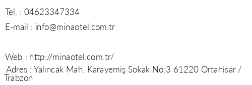Gold Mina Otel telefon numaralar, faks, e-mail, posta adresi ve iletiim bilgileri