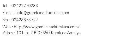 Grand nar Hotel telefon numaralar, faks, e-mail, posta adresi ve iletiim bilgileri