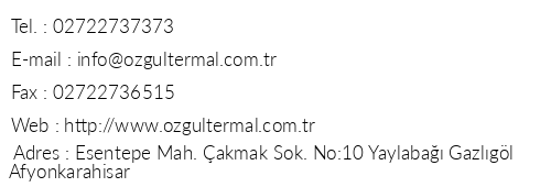 Grand zgl Termal Tatil Ky telefon numaralar, faks, e-mail, posta adresi ve iletiim bilgileri