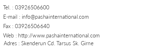 Grand Pasha Hotel & Casino telefon numaralar, faks, e-mail, posta adresi ve iletiim bilgileri
