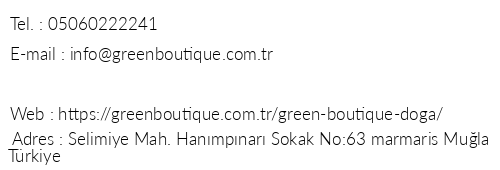 Green Boutique Hotel Doa telefon numaralar, faks, e-mail, posta adresi ve iletiim bilgileri