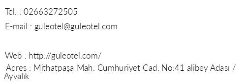 Gle Otel telefon numaralar, faks, e-mail, posta adresi ve iletiim bilgileri