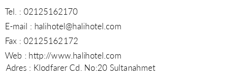 Hal Hotel telefon numaralar, faks, e-mail, posta adresi ve iletiim bilgileri