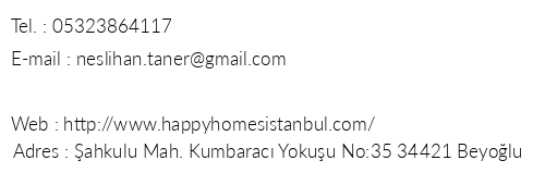Happy Homes stanbul telefon numaralar, faks, e-mail, posta adresi ve iletiim bilgileri