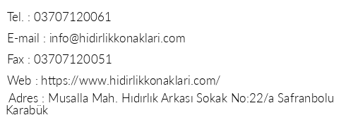 Hdrlk Konaklar telefon numaralar, faks, e-mail, posta adresi ve iletiim bilgileri