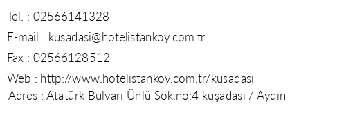 Hotel stanky Kuadas telefon numaralar, faks, e-mail, posta adresi ve iletiim bilgileri