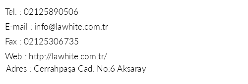 Hotel La White telefon numaralar, faks, e-mail, posta adresi ve iletiim bilgileri
