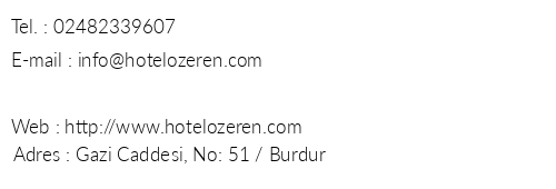 Hotel zeren 1 telefon numaralar, faks, e-mail, posta adresi ve iletiim bilgileri