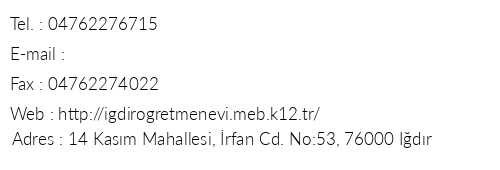 Idr retmenevi telefon numaralar, faks, e-mail, posta adresi ve iletiim bilgileri