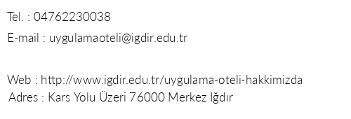 Idr niversitesi Uygulama Oteli telefon numaralar, faks, e-mail, posta adresi ve iletiim bilgileri