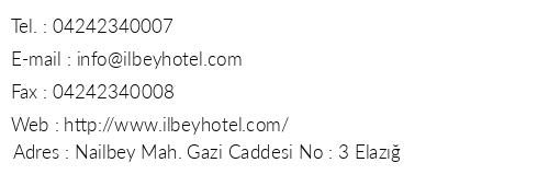 lbey Hotel telefon numaralar, faks, e-mail, posta adresi ve iletiim bilgileri