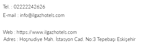 Ilgaz Business Hotel telefon numaralar, faks, e-mail, posta adresi ve iletiim bilgileri