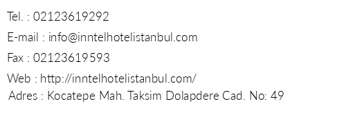 nntel Hotel telefon numaralar, faks, e-mail, posta adresi ve iletiim bilgileri