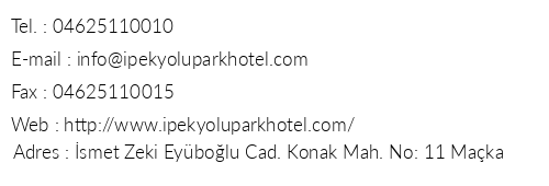 pekyolu Park Hotel telefon numaralar, faks, e-mail, posta adresi ve iletiim bilgileri