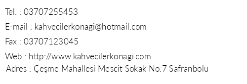 Kahveciler Kona telefon numaralar, faks, e-mail, posta adresi ve iletiim bilgileri