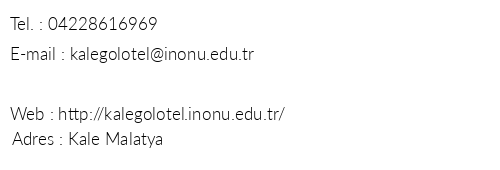 Kalegl Otel telefon numaralar, faks, e-mail, posta adresi ve iletiim bilgileri