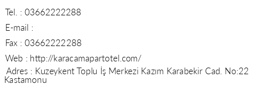 Karaam Apart Otel telefon numaralar, faks, e-mail, posta adresi ve iletiim bilgileri