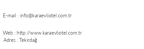 Karaevli Otel telefon numaralar, faks, e-mail, posta adresi ve iletiim bilgileri